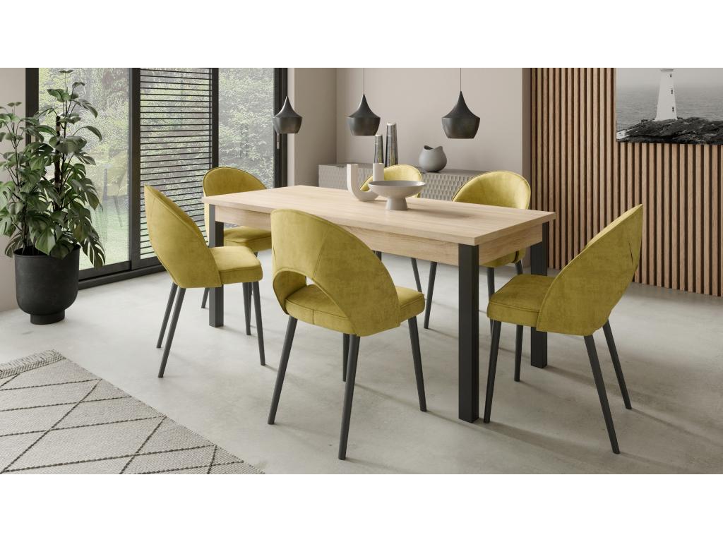 sedia in tessuto blu