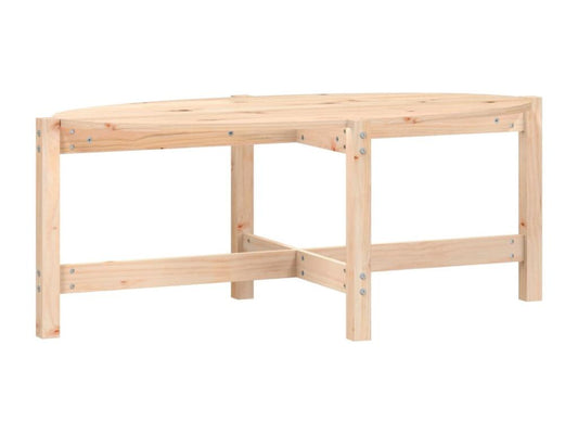 Tavolino da caffè in legno massello marrone