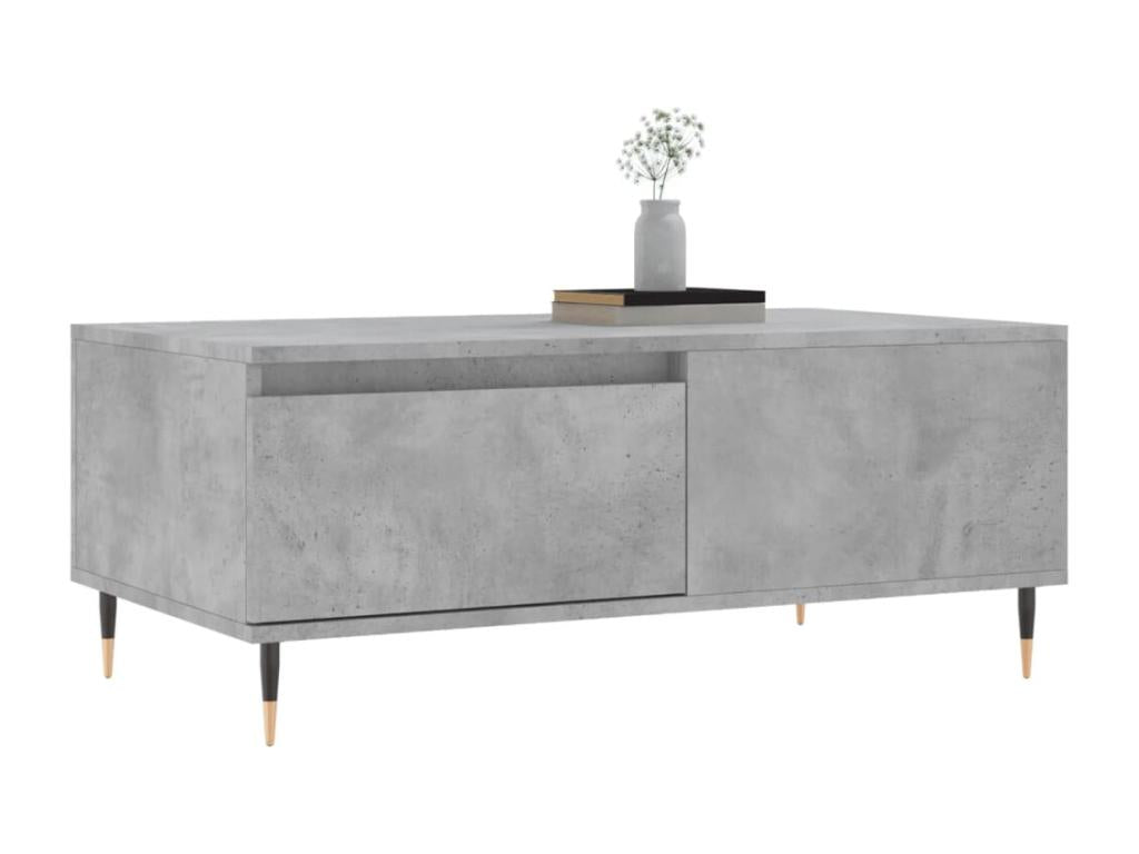 Tavolino da caffè in legno ingegnerizzato grigio, 90 x 50 x 36,5 cm