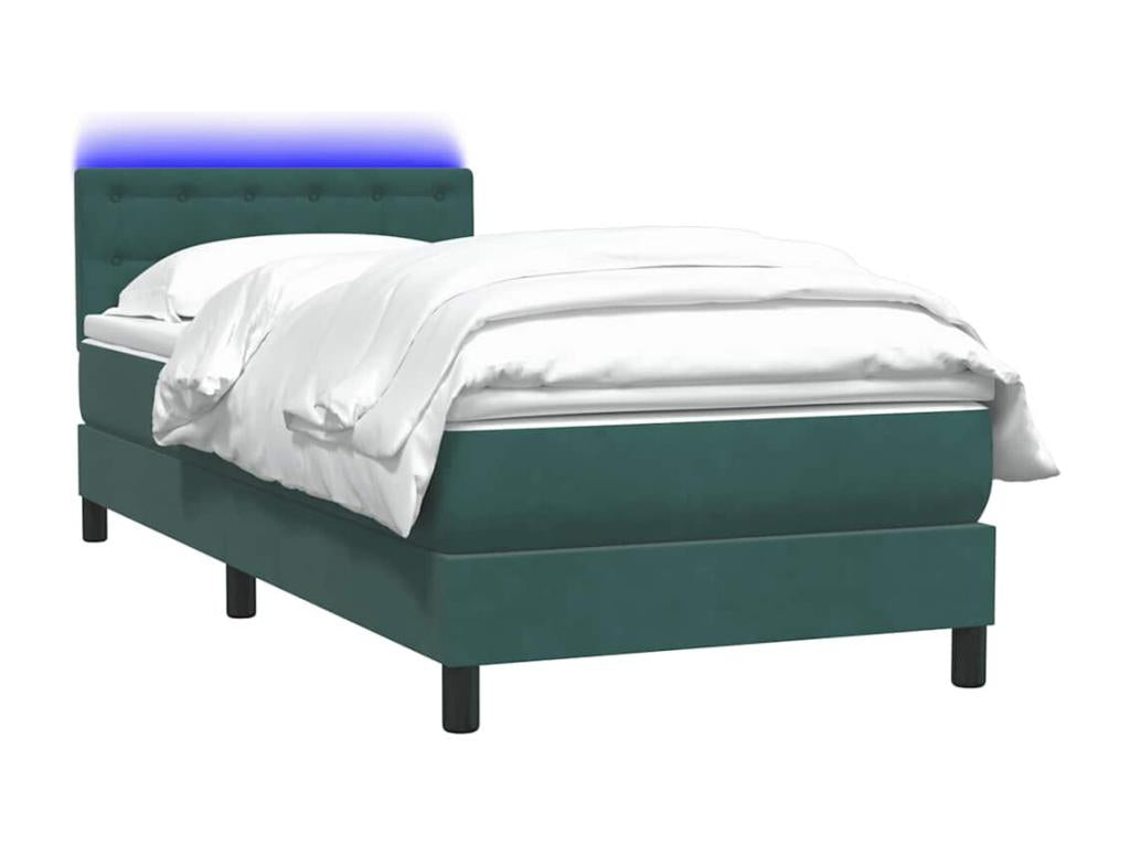 Base per letto in velluto verde, 90 x 210 cm