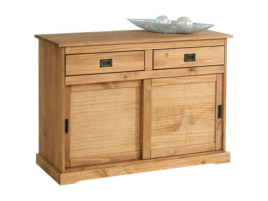 Credenza in legno massello di pino marrone