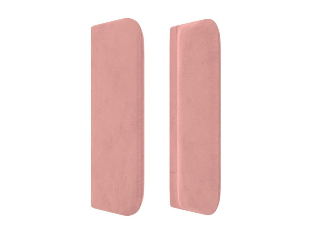 Testiera in velluto rosa, 163 x 16 x 78/88 cm