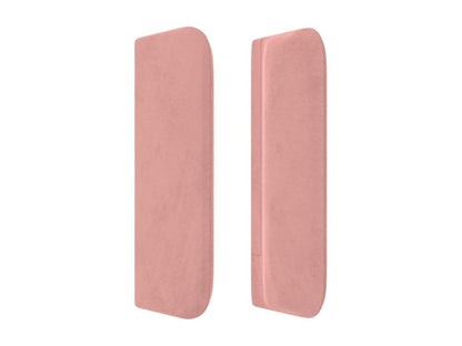 Testiera in velluto rosa, 163 x 16 x 78/88 cm