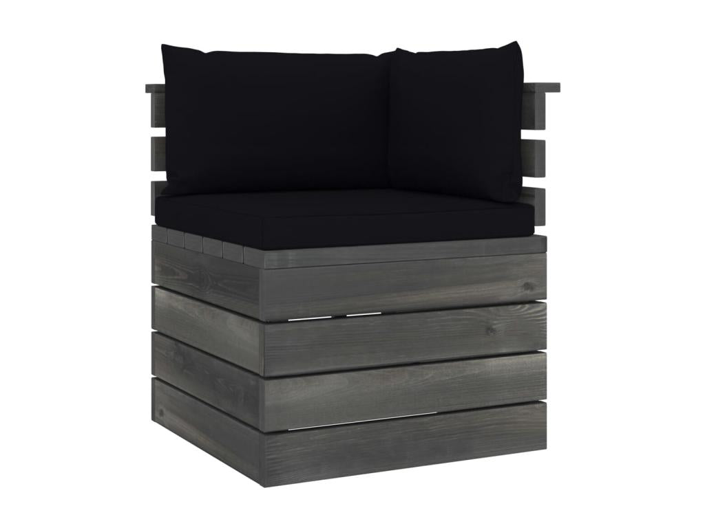 Divano nero con cuscini