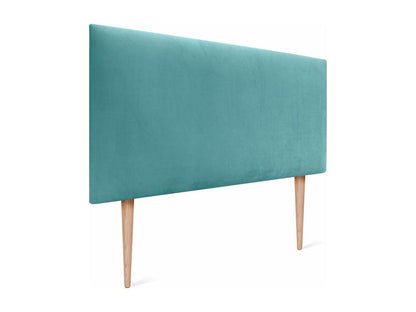 Testiera in velluto blu turchese