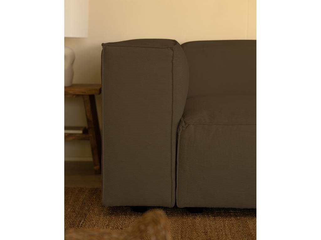 Divano in velluto marrone