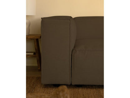 Divano in velluto marrone