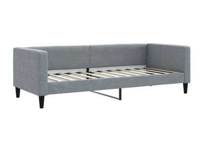 Letto in tessuto grigio, 80 x 200 cm