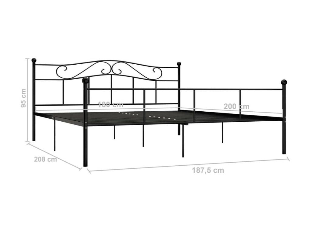 Letto in metallo nero