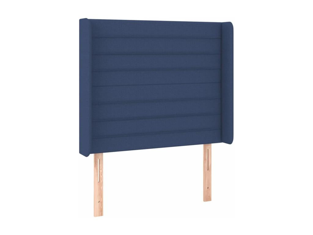 Base per letto in tessuto blu a LED, 90 x 190 cm