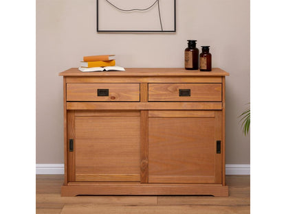 Credenza in legno massello di pino marrone