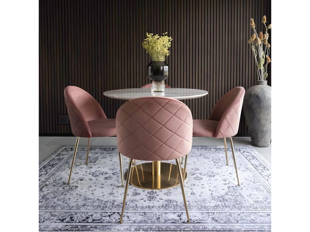 Tavolo MDF oro/grigio