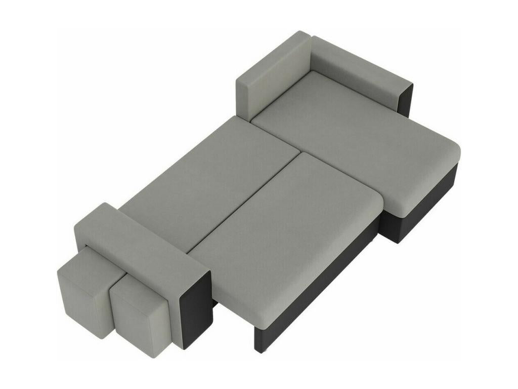 Divano nero, 256 x 139 x 80 cm