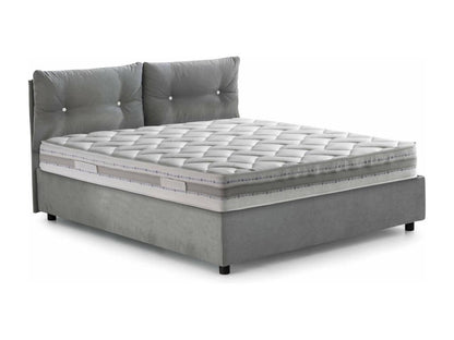 Letto in tessuto grigio, 160 x 190 cm