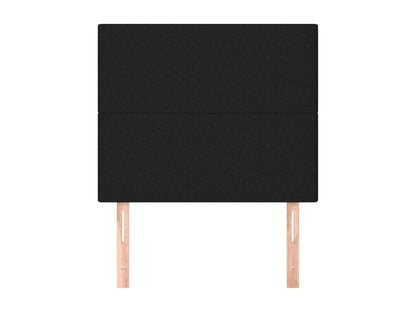 Set di 2 testiere in tessuto nero, 90 x 5 x 78/88 cm