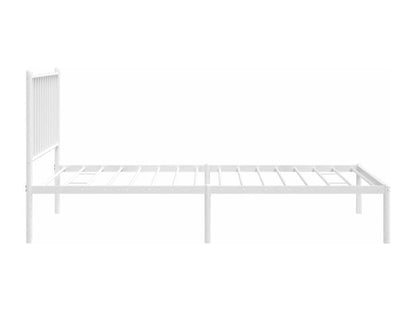 Struttura letto in metallo bianco con testiera, 90 x 190 cm