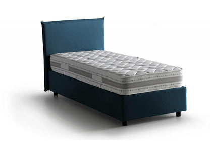 Letto in tessuto blu, 140 x 190 cm