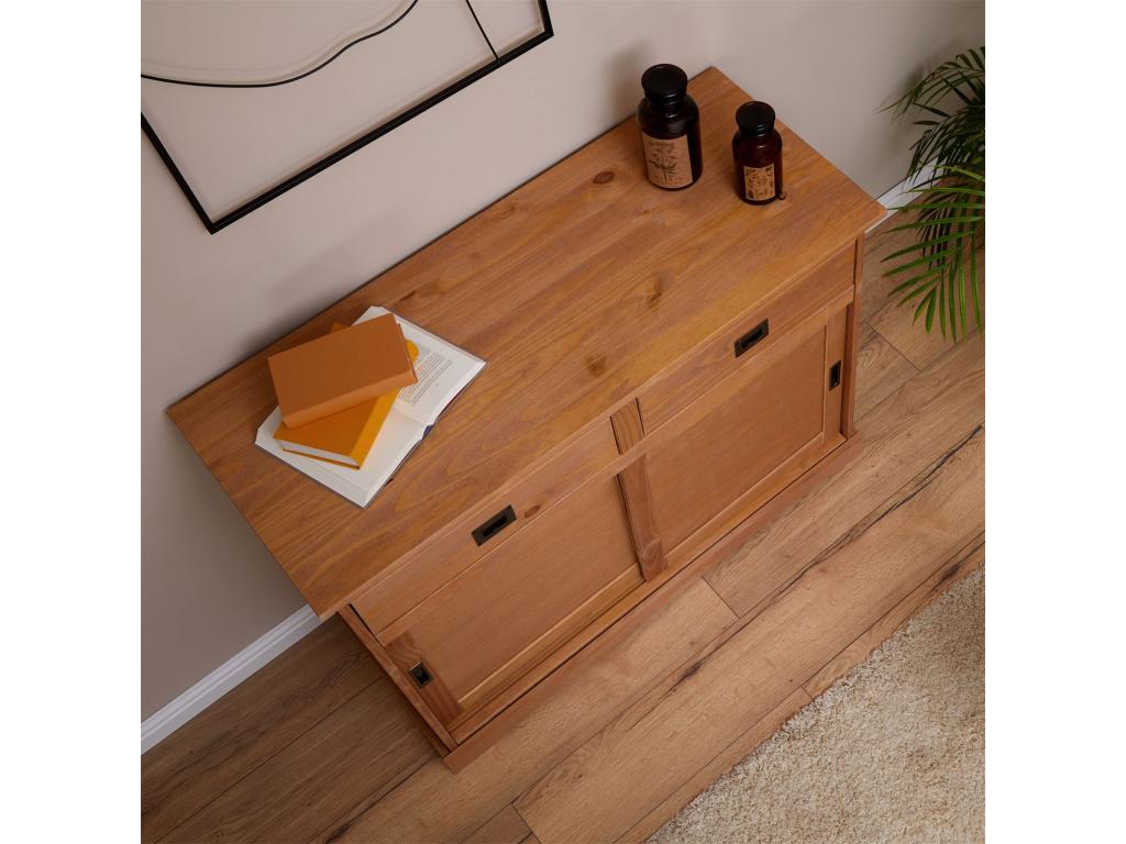 Credenza in legno massello di pino marrone