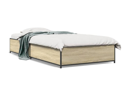 Struttura del letto in legno ingegnerizzato naturale chiaro