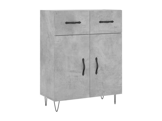 Credenza in legno ingegnerizzato grigio, 69,5 x 34 x 90 cm