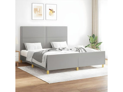 Struttura letto in tessuto grigio, 160 x 200 cm