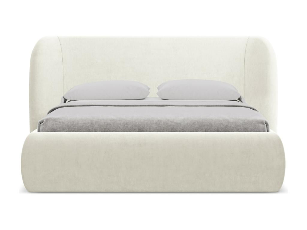 Letto in velluto beige