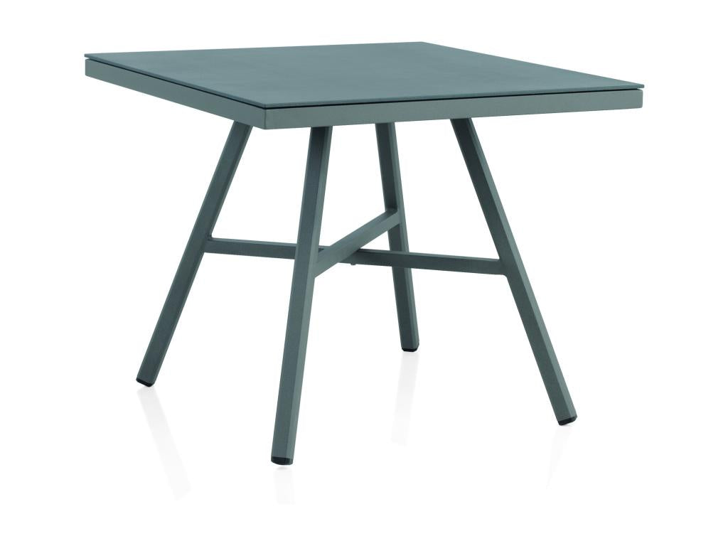 Tavolo in vetro color tortora