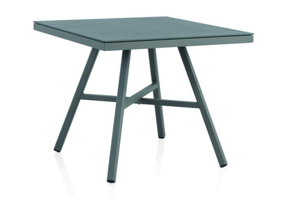 Tavolo in vetro color tortora