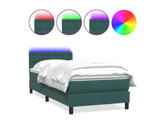 Base per letto in velluto verde, 90 x 210 cm