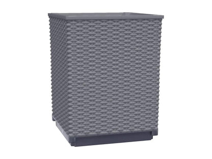 Set di 2 fioriere in polipropilene grigio, 30 x 30 x 37 cm