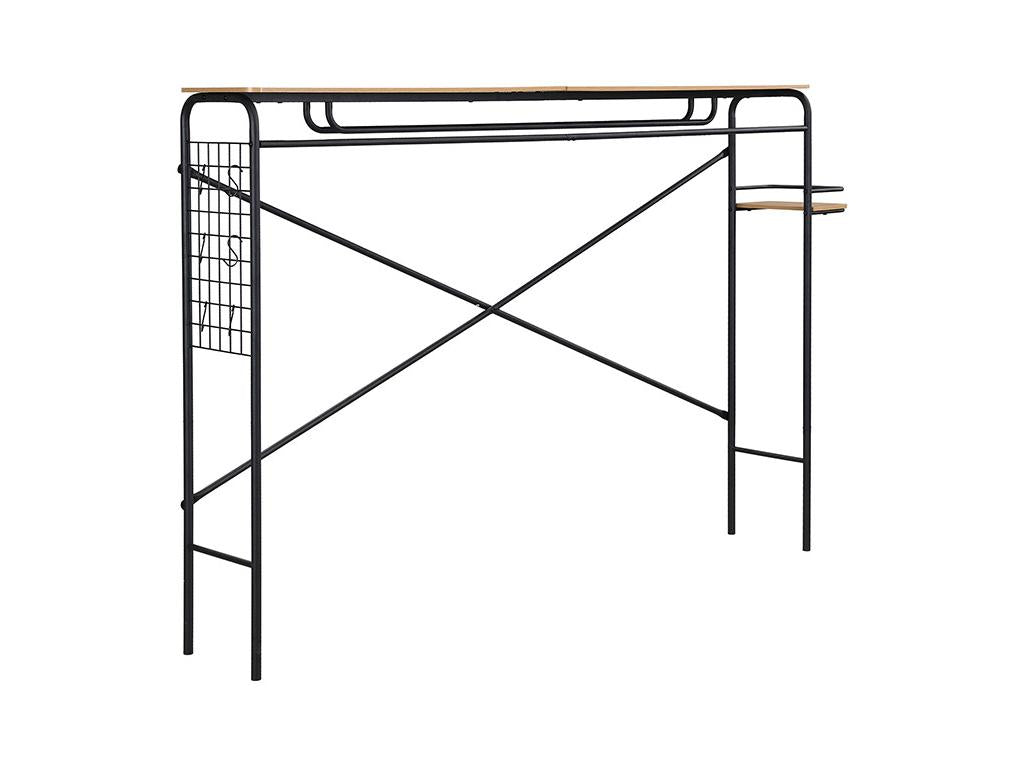 Letto in MDF nero, 140 x 200 cm