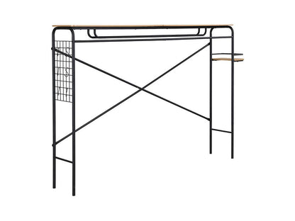 Letto in MDF nero, 140 x 200 cm