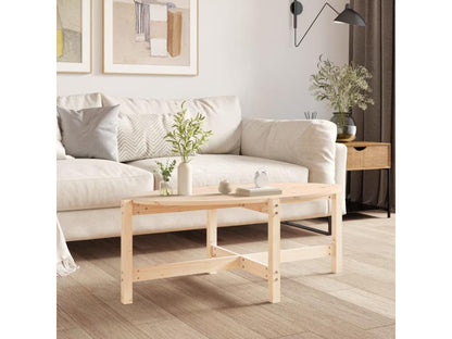 Tavolino da caffè in legno massello marrone