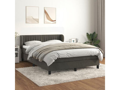 Base per letto in velluto grigio, 140 x 190 cm