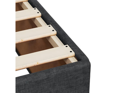 Struttura letto in tessuto grigio, 90 x 190 cm