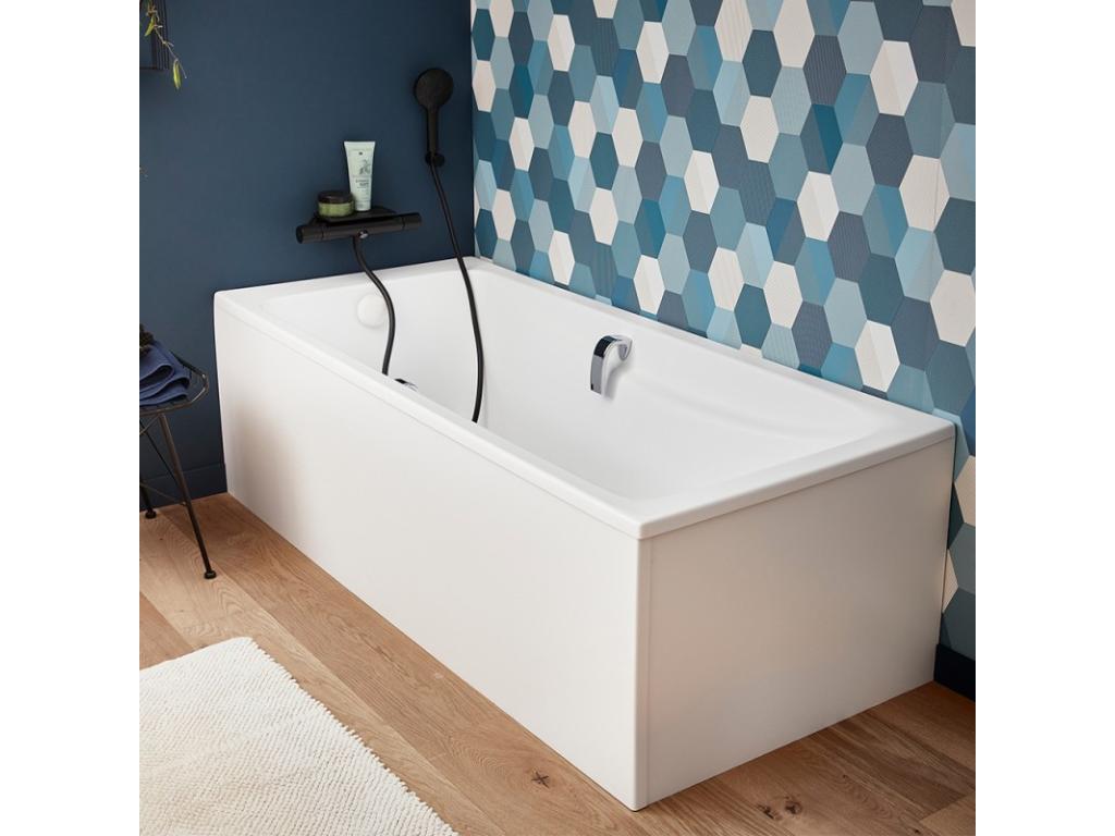 Vasca da bagno autoportante bianca, 180 x 60 cm