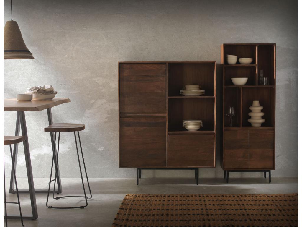 Credenza in metallo naturale scuro