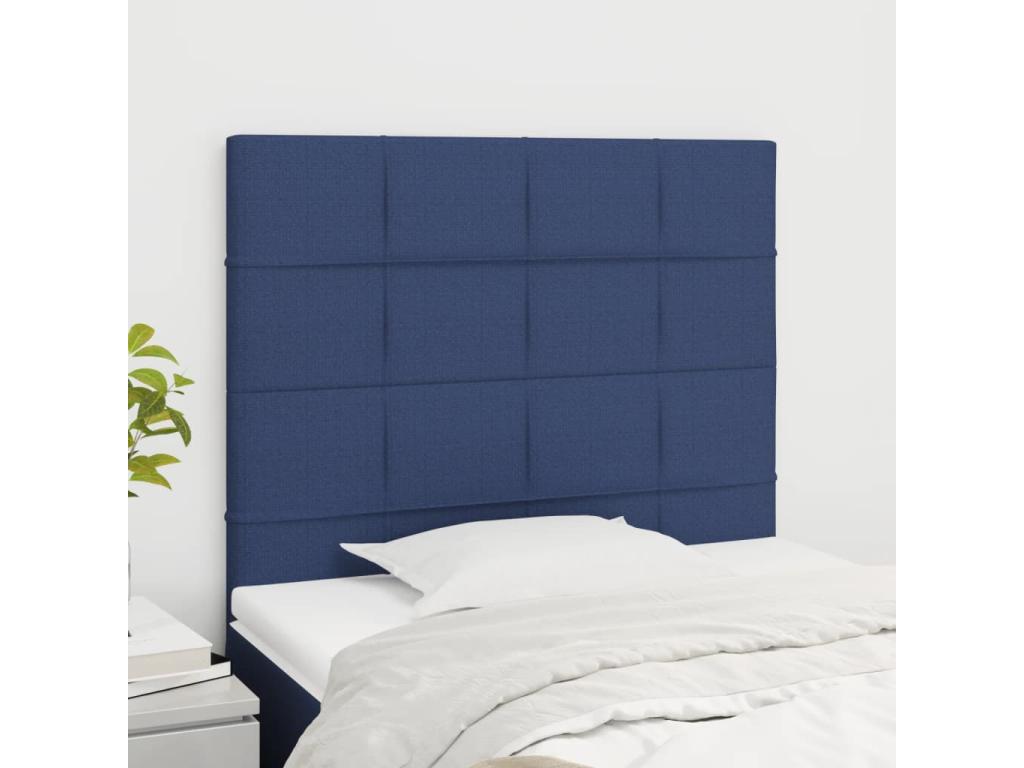 Set di 2 letti in tessuto blu, 80 x 5 x 78/88 cm