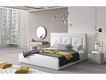 Letto imbottito bianco