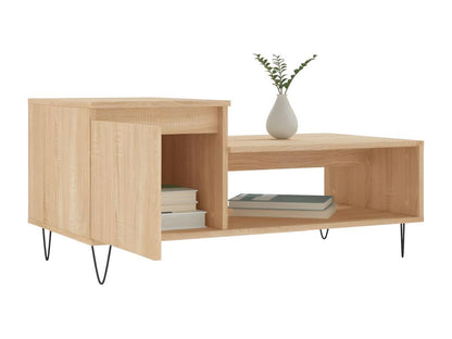 Tavolino da caffè in legno ingegnerizzato marrone, 100 x 50 x 45 cm