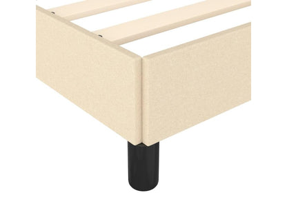 Struttura letto in tessuto color crema, 120 x 190 cm