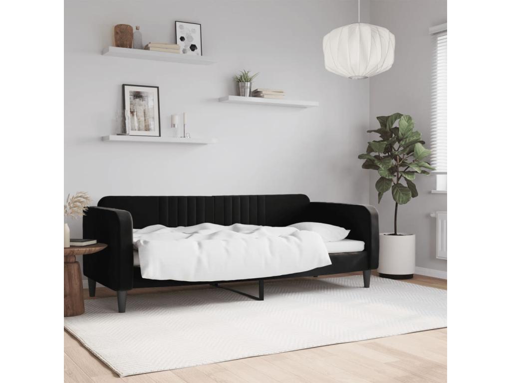 Letto in velluto nero