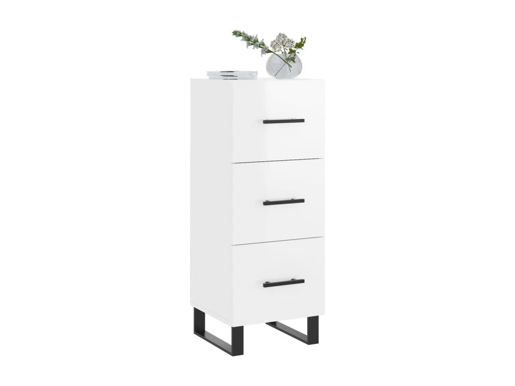 Credenza in legno ingegnerizzato bianco, 34,5 x 34 x 90 cm