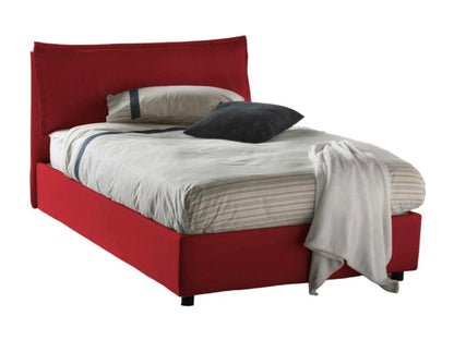 Letto in tessuto rosso, 120 x 200 cm