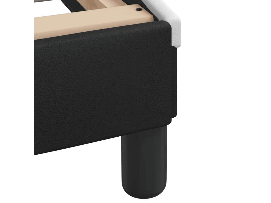 Letto in similpelle nera, 120 x 200 cm