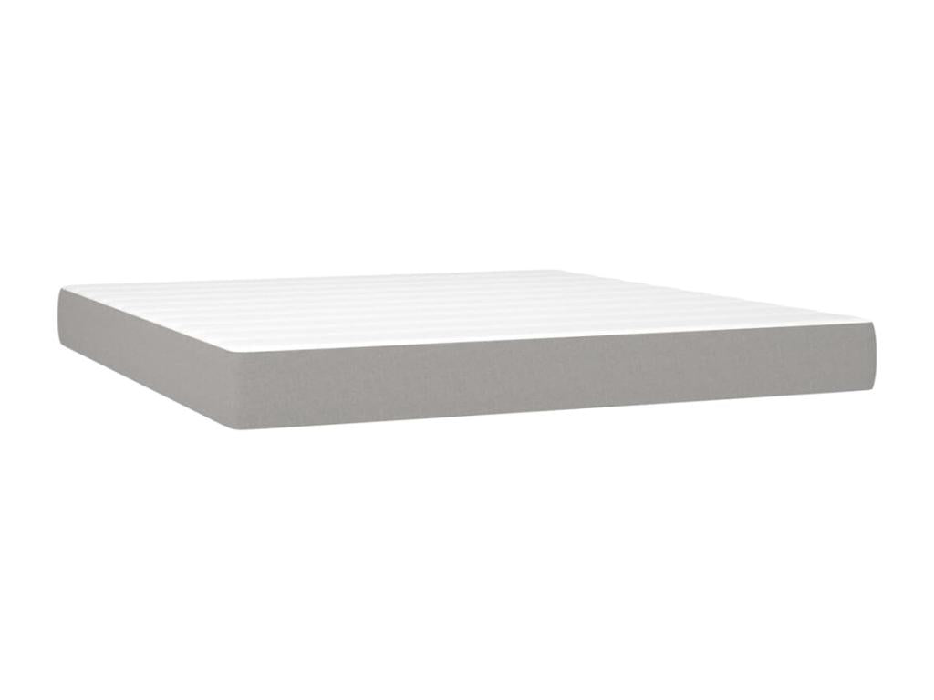 Base per letto LED grigia, 180 x 200 cm