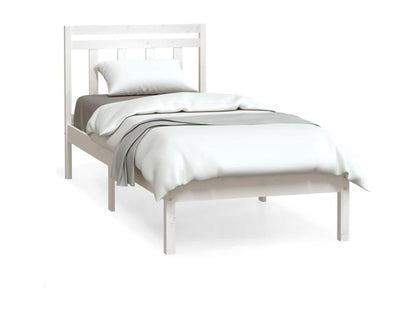 Struttura letto in legno massello bianco, 90 x 190 cm