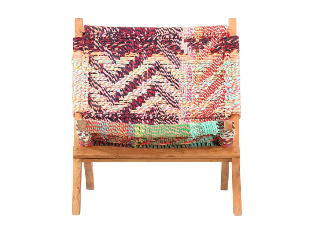 Poltrona in tessuto multicolore