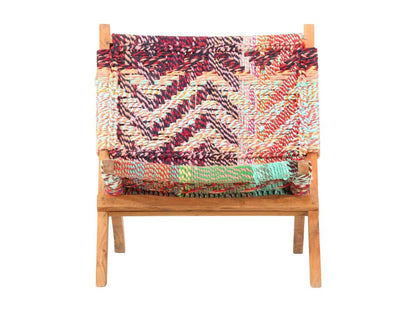 Poltrona in tessuto multicolore