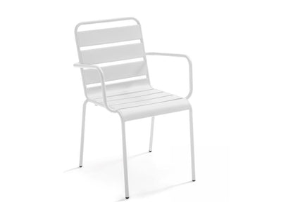 Poltrona in metallo bianco